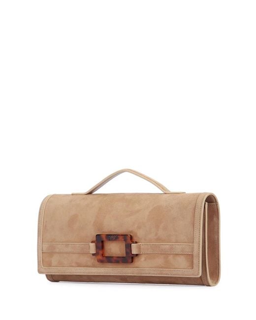 Roger Vivier Brown Belle Vivier Clutch