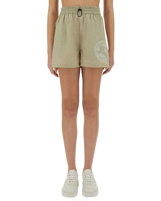 Burberry Green Nylon Shorts