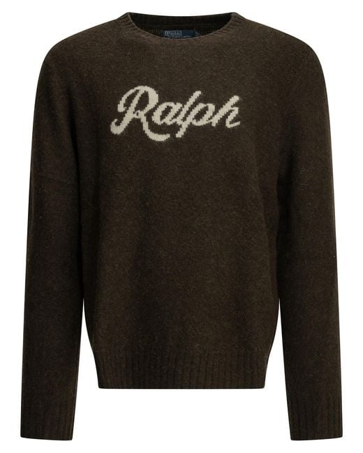 Polo Ralph Lauren Black "Ralph" Crew-Neck Sweater for men