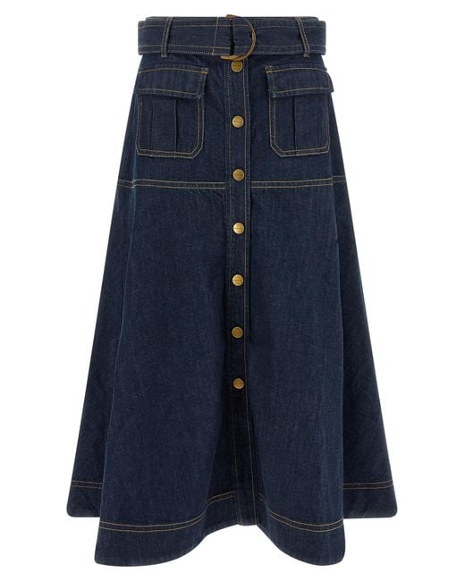Zimmermann Blue Denim Skirt