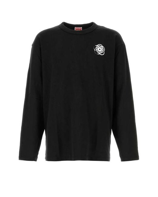 KENZO Black Gots Boke Flower 2.0 Relax Long Sleeves T-Shirt for men