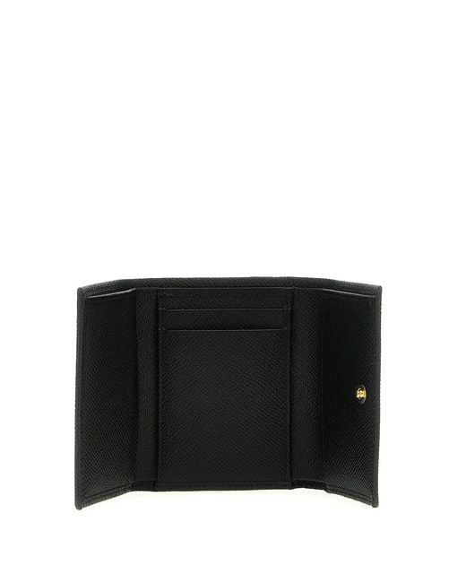 Dolce & Gabbana Black Dolce & Gabbana French Flap Wallet