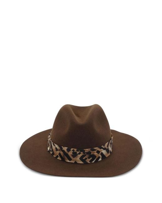 Fendi Brown Wool Hat