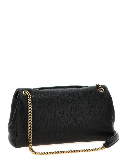 Saint Laurent Black 'Calypso' Medium Shoulder Bag