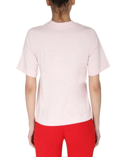 Stella McCartney Red T-Shirt With Logo Print