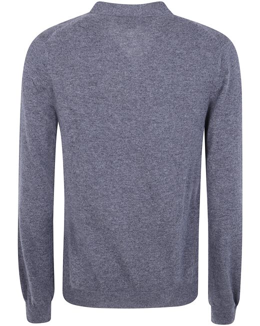 COMME DES GARÇONS PLAY Blue V-Neck Cardigan Emblem Knit