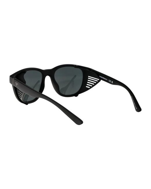 Emporio Armani Black Matte Injected Sunglasses