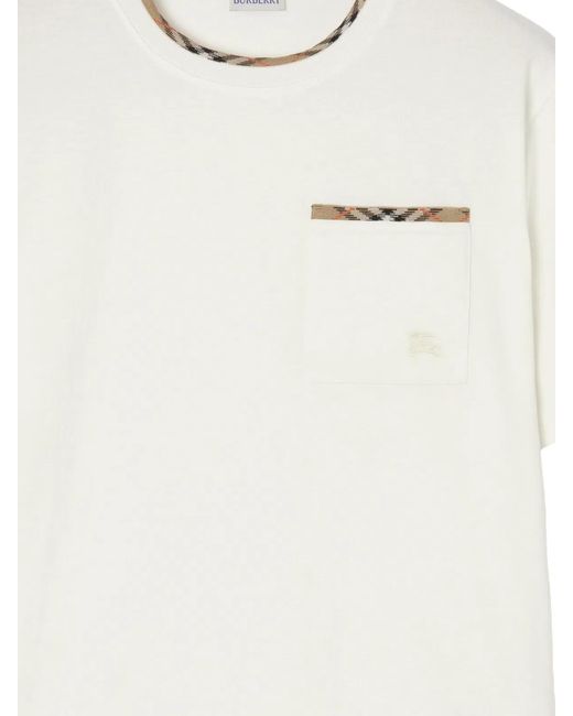 Burberry White T-Shirt Ryan for men