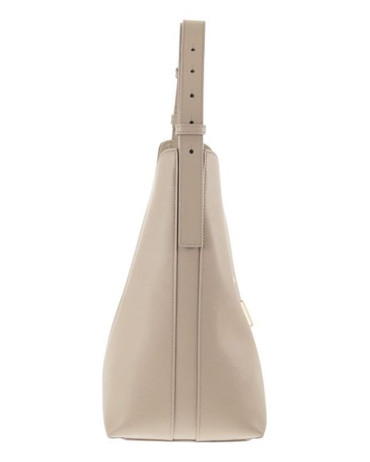 Furla Natural Goccia" Sidney Calf Leather Medium Hobo Bag