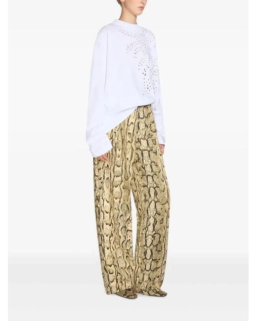 Dries Van Noten Natural Jacquard Pants