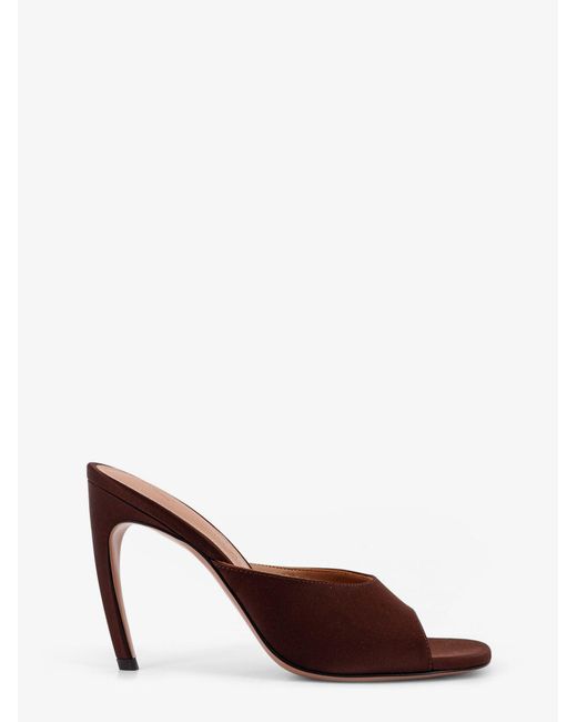 The Attico Brown Betta Satin Sandals