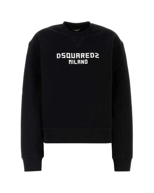 DSquared² Black Cotton Sweatshirt