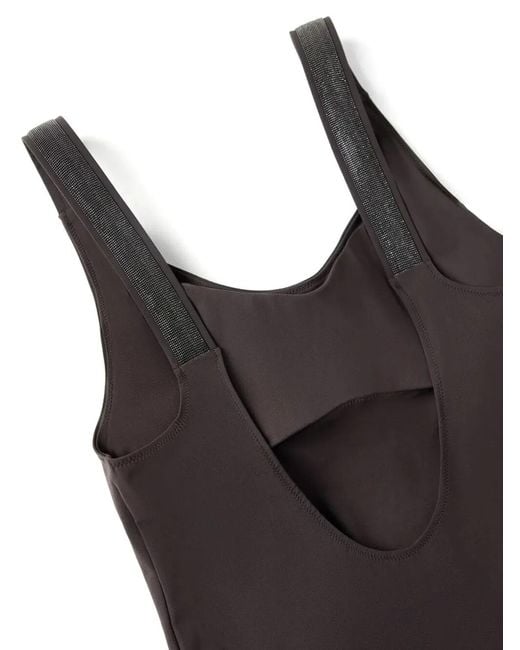 Brunello Cucinelli Brown One Piece Swimsuit