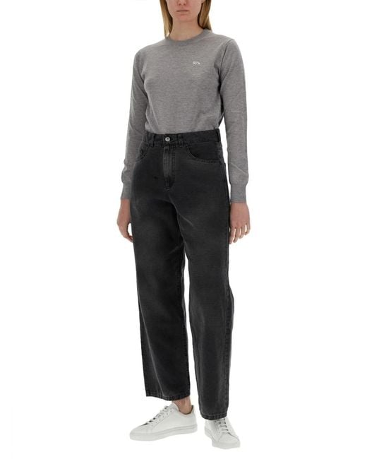 Maison Kitsuné Gray Maison Kitsuné "Baby Fox" Jersey