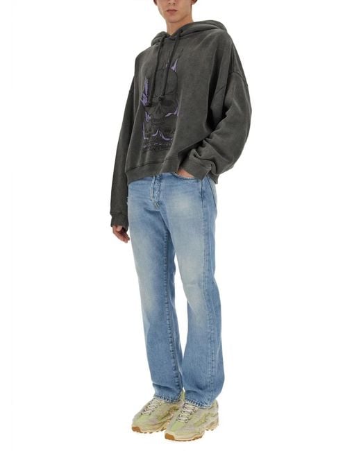 Acne Black Skull Print Sweatshirt