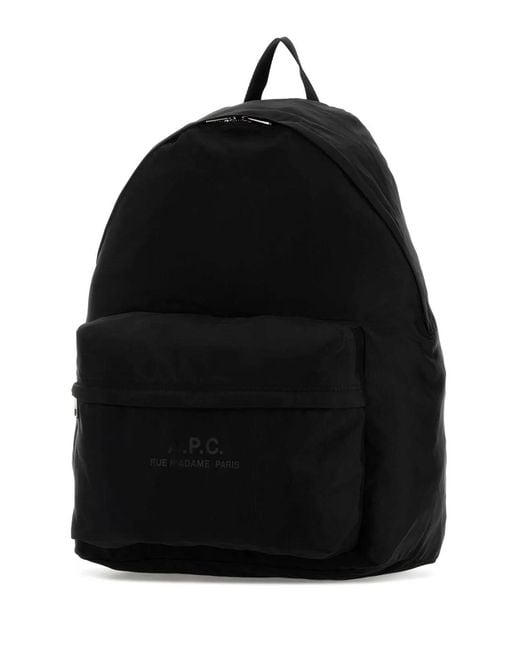 A.P.C. Black Sac A Dos Backstage for men