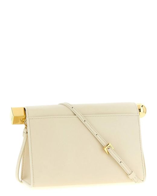 Jacquemus Natural 'Le Sac Rond Carré' Clutch