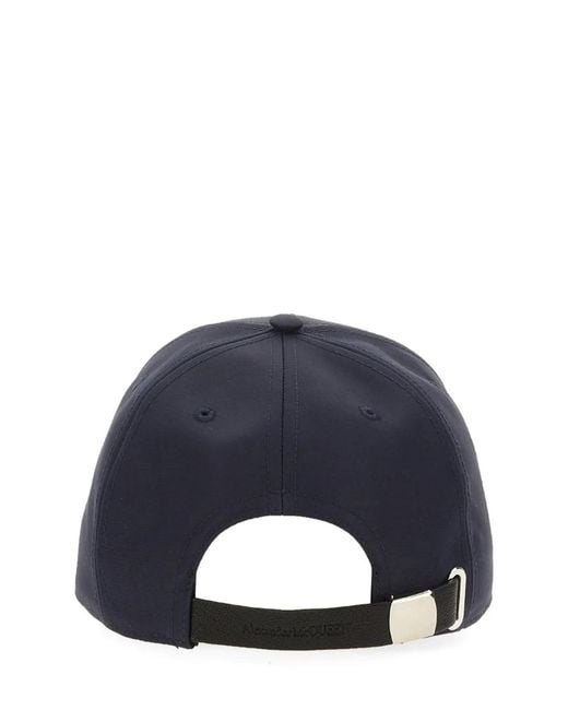 McQueen Blue Graffiti Logo Hat for men