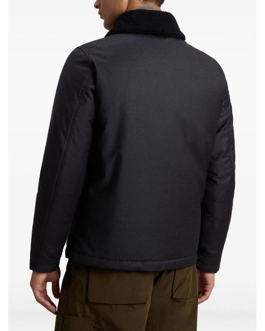 Woolrich Black Wool Silk Jacket for men