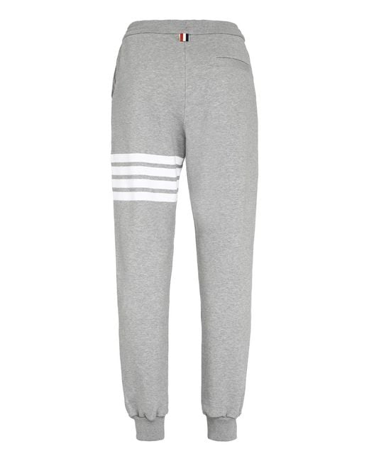 Thom Browne Gray 100% Cotton Comfortable Trousers for men