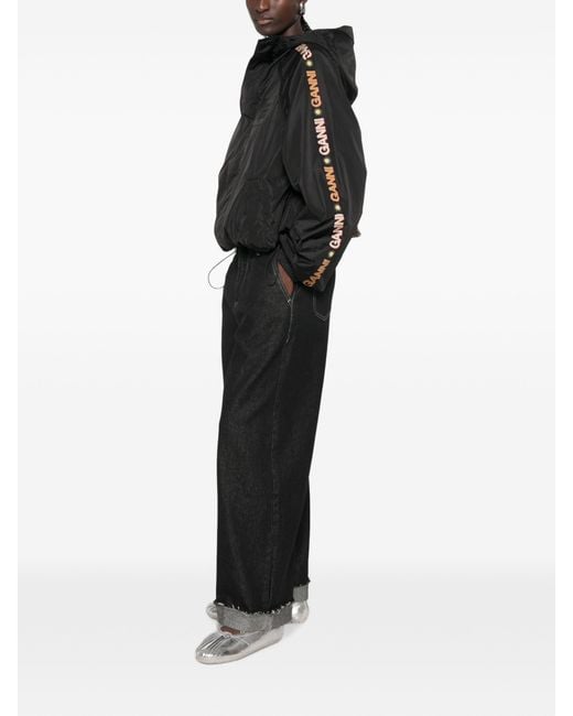 Ganni Black Polyamide Nylon Jacket