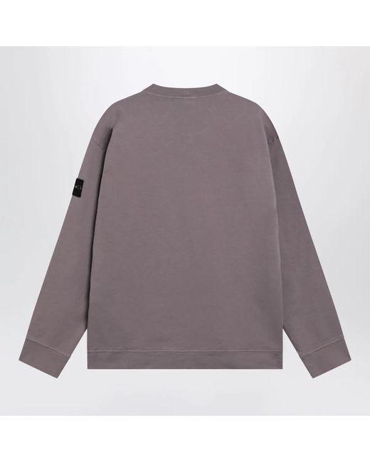 Stone Island Purple Oversized- Cotton Sweatshirt for men