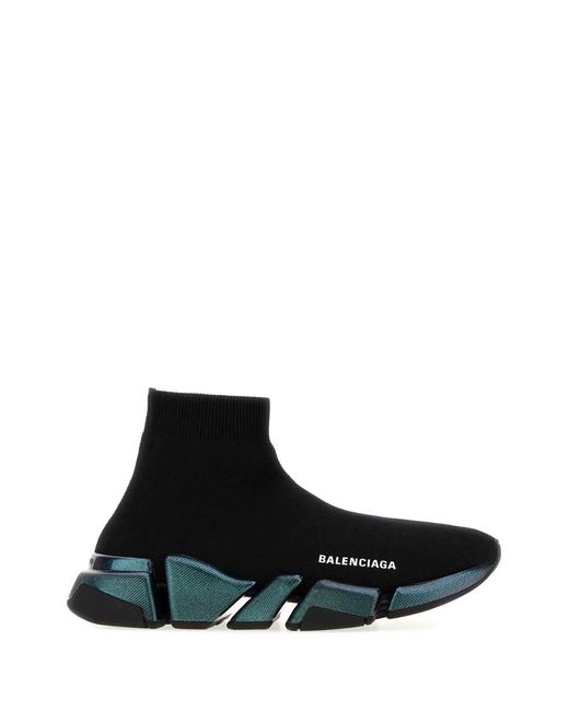Balenciaga Black Stretch Fabric Speed 2.0 Sneakers