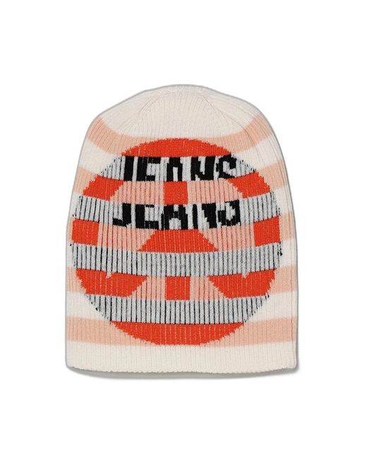 Moschino Red Wool Cap With Logo