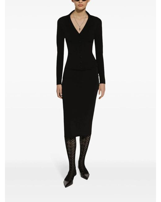 Dolce & Gabbana Black Dolce & Gabbana Longuette Skirt