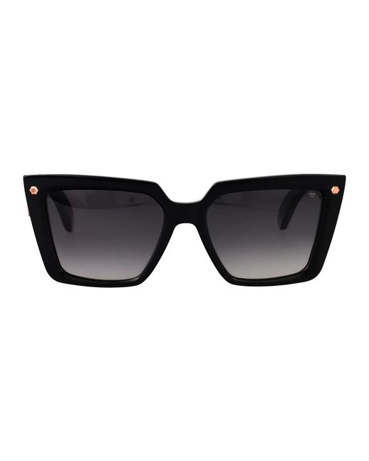 Philipp Plein Black Acetate Sunglasses