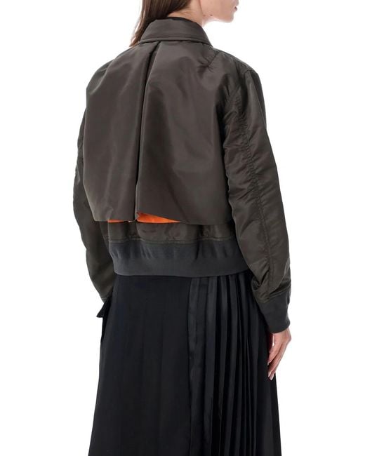 Sacai Black Nylon Twill Blouson