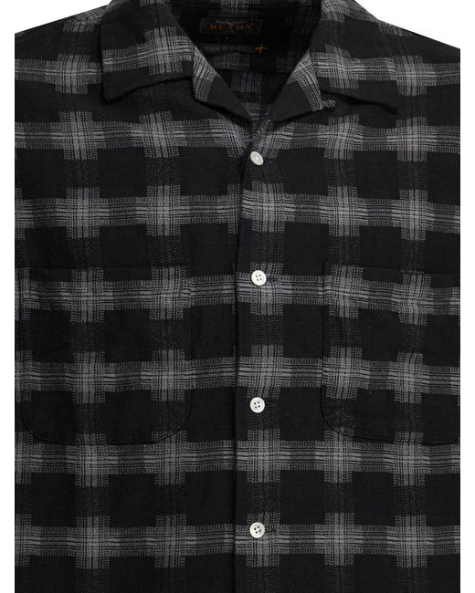 Beams Plus Black Cotton Shirt for men