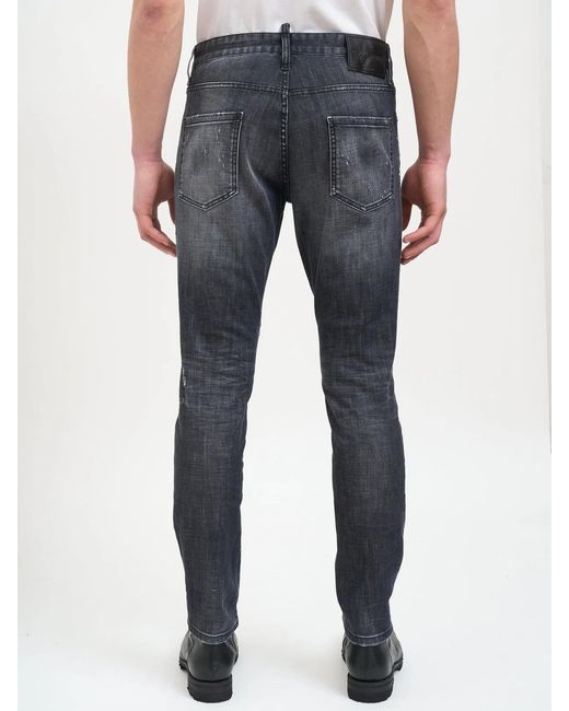 DSquared² Blue Teddy Denim Trousers for men
