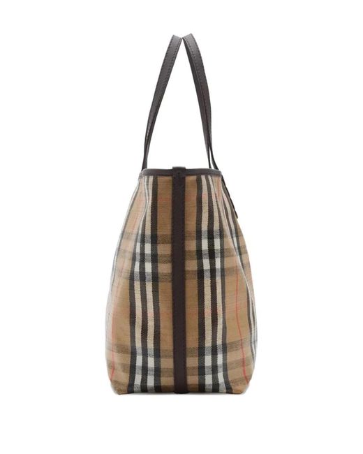 Burberry White Highlands Tote Bag Medium