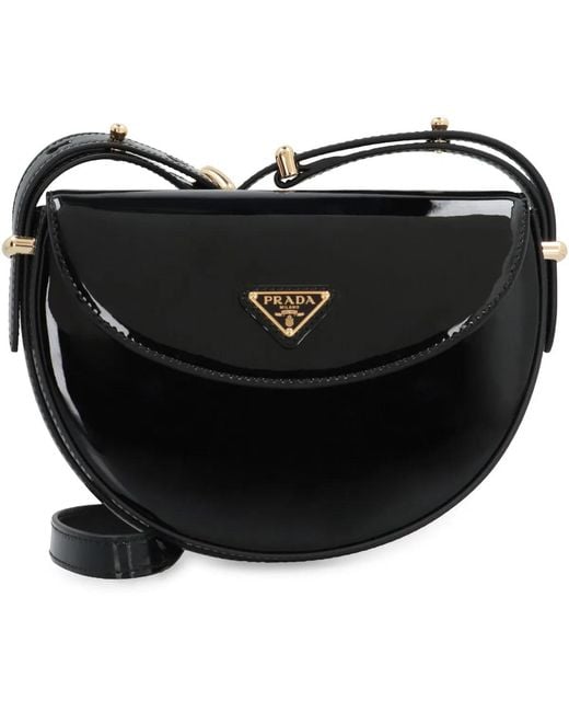 Prada Black Patent Shoulder Bag