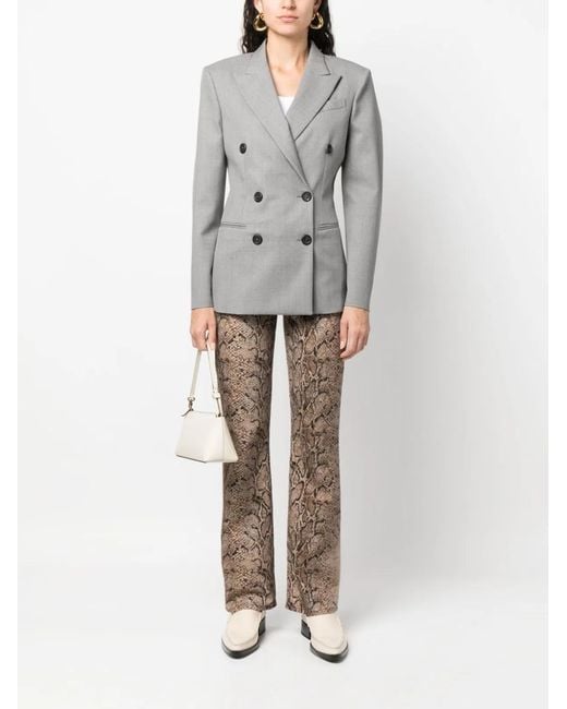 ARMARIUM Gray Double-Breasted Wool Jacket