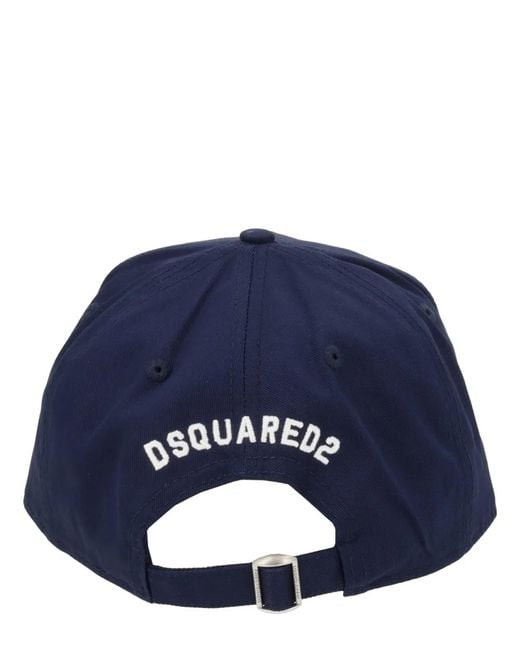 DSquared² Blue "D2 College" Baseball Cap for men