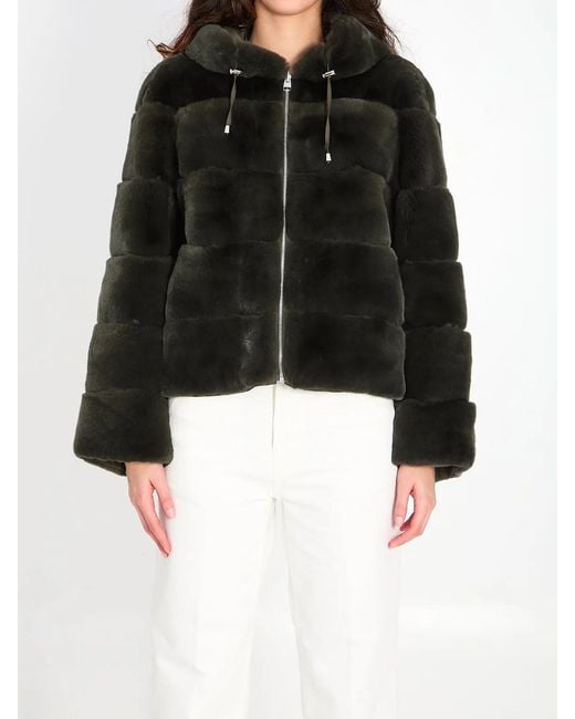 Yves Salomon Black Reversible Fur
