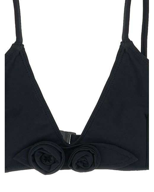 Coperni Black 'Flower' Bikini Top