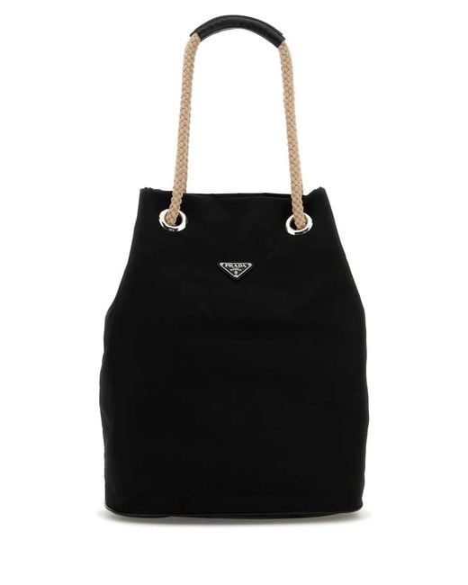 Prada Black Re-Nylon Shopping Bag for men