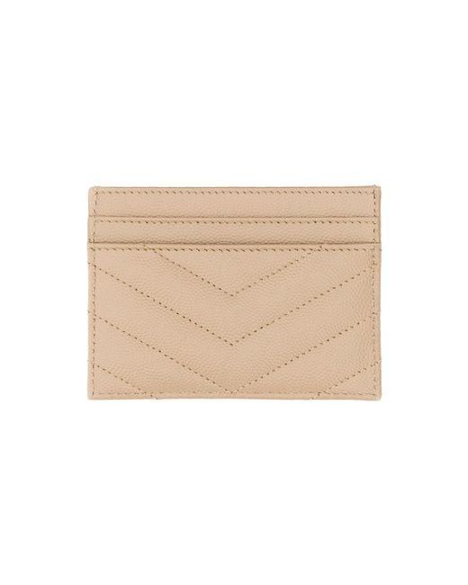 Saint Laurent Natural Portacarte "Cassandre"