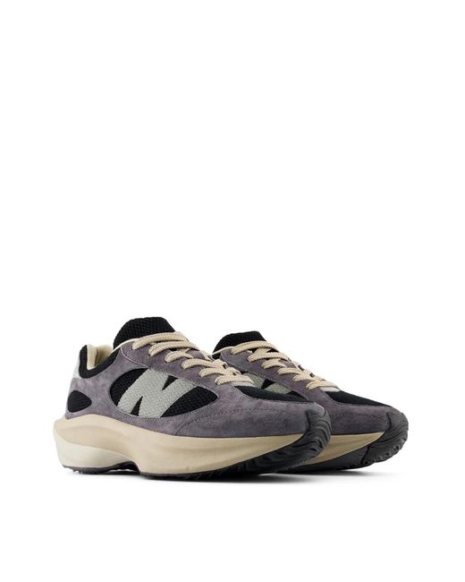 New Balance Black Wrpd Runner 'Magnet' Sneakers for men