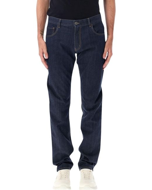 Prada Blue Stretch Denim Jeans for men