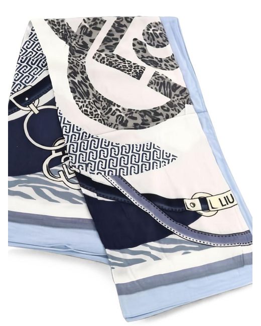 Liu Jo Blue Cotton Scarf