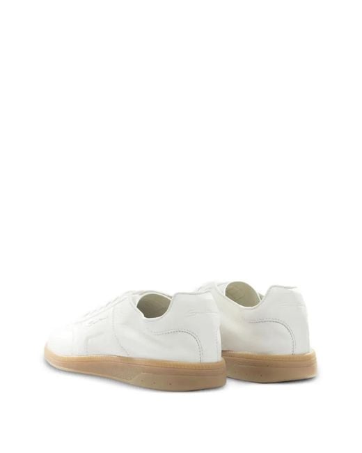 Santoni White "Oly Cube" Sneakers for men