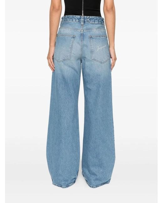Jacquemus Blue Wide-Leg Denim Jeans