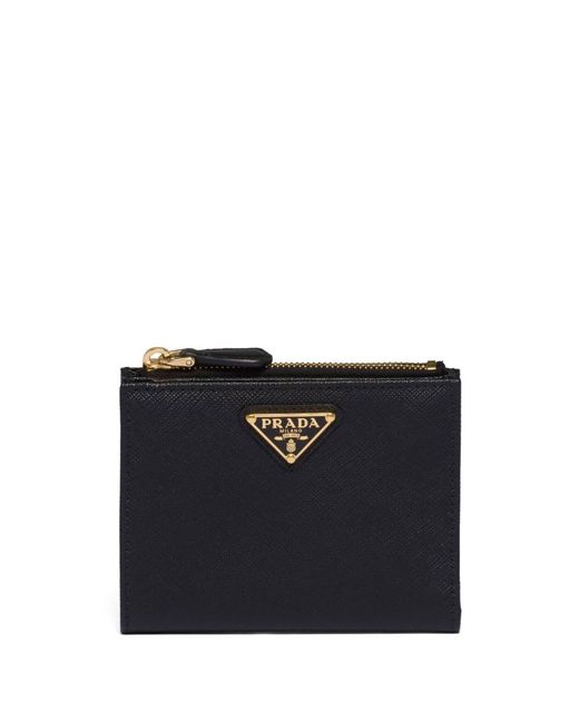 Prada Blue Leather Bill Wallet