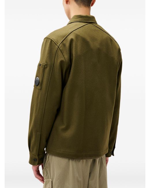 C P Company Green C.P.Company Lens-Detail Pocketed Jacket for men