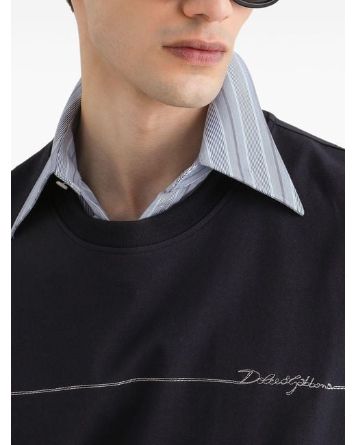 Dolce & Gabbana Black Dolce & Gabbana Tshirt Mcorta Giro for men