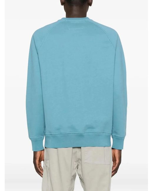 C P Company Blue C.P.Company Embroidered Sweater for men